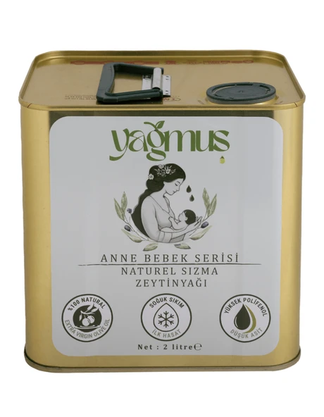 Yağmuş Anne Bebek Serisi Ilk Hasat Soğuk Sıkım Naturel Sızma Zeytinyağı (2L)