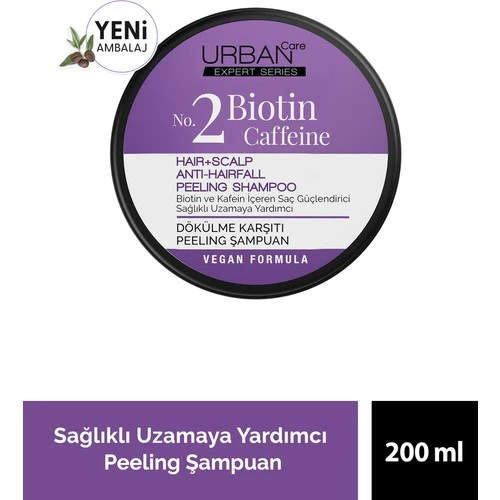 Urban Expert Biotin & Caffein Peeling Şampuan 200Ml