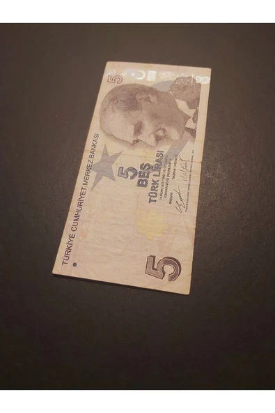 Escoines Koleksiyon 39963680ead4d4ec57 5TL TEMİZ+ TC kağıt para - Resim 3