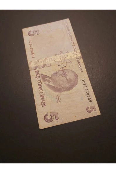 Escoines Koleksiyon 39963680ead4d4ec57 5TL TEMİZ+ TC kağıt para - Resim 7