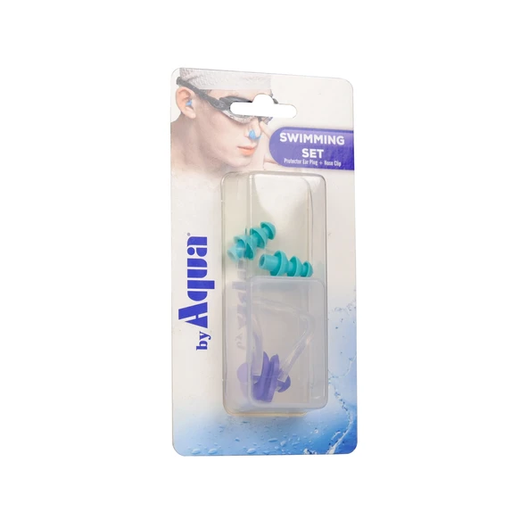 By Aqua Swimming Set (Ear Plug + Nose Clip)