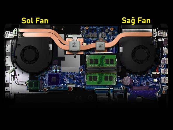 Asus TUF FX504GD-58000T-Gaming Fan V2 (Sol Fan)