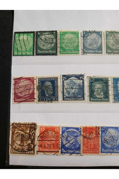 Escoines Koleksiyon 39963680e1b635c543 1923-1930 Almanya 21 adet riech dönemi pullar - 2