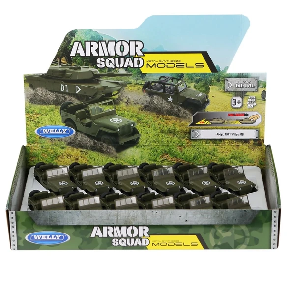43723 Welly Jeep Willys 1:32 -Karsan Oyuncak - 4