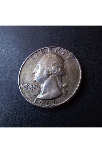 Escoines Koleksiyon 39963680e7f0112d27 1961 Amerika Quarter dollar GÜMÜŞ / PATİNALI / NADİR / ÇÇT - 5