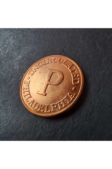 Escoines Koleksiyon 3996368024010f3ded Abd Philadelphia jeton darphane setinden çıkma çil+/patinalı - 4