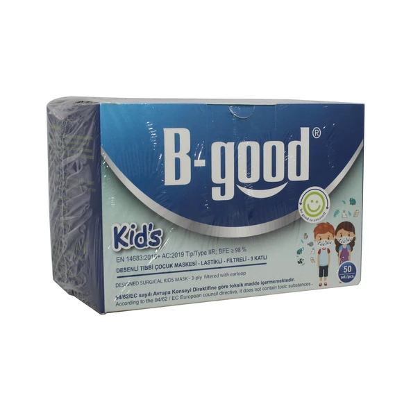 B-Good Maske Desenli Çocuk 50'Li