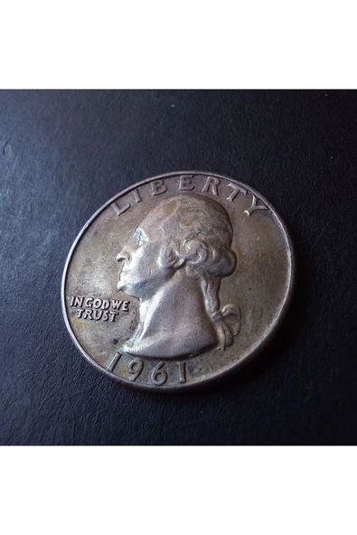 Escoines Koleksiyon 39963680e7f0112d27 1961 Amerika Quarter dollar GÜMÜŞ / PATİNALI / NADİR / ÇÇT - 3