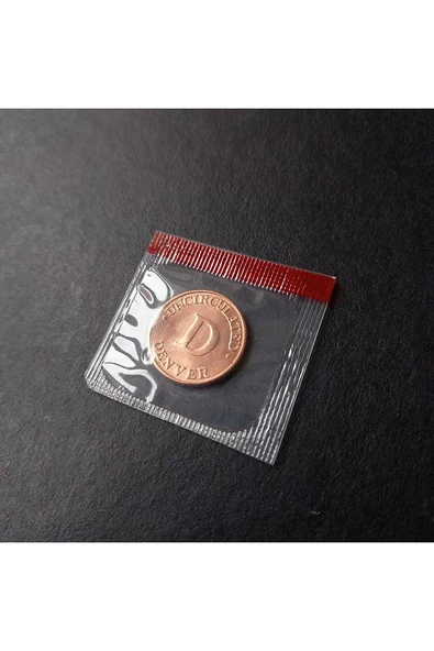 Escoines Koleksiyon 39963680e6e5dcba46 Denver Penny Jetonu/Nadir çil+ eski yabancı madeni para - Resim 4