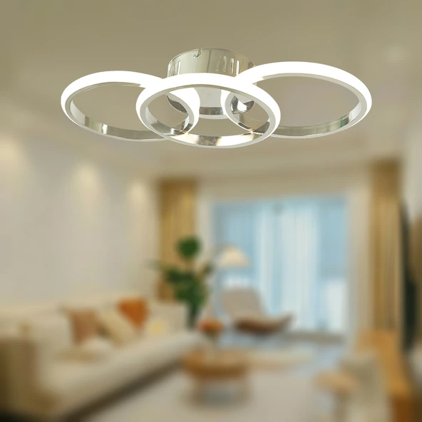 TT Aydınlatma TT305-3-FSR  Fransız Sarı Kaplama 3 lü Led Avize - 2