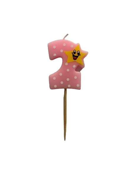 PASTA MUMU 2 YILDIZLI PEMBE 4,5 CM