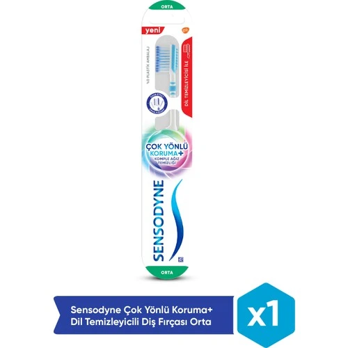 Sensodyne Cok Yonlu Koruma Dıs Fırcası+Dıl Temızleyıcı
