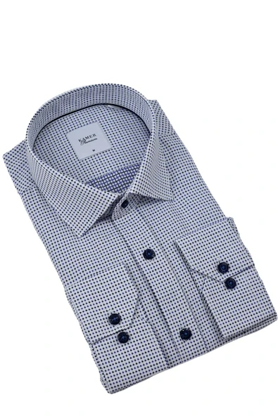 Erkek Klasik Puantiyeli Uzun Kol Gömlek 3596 BGL-ST04402 - Resim 7