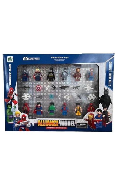 Minecraft Süper Kahramanlar 12 Figürlü Oyuncak Set 23 Parça ürün görseli 1