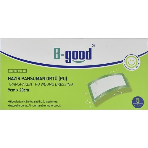 B-Good Şeffaf Yara Örtüsü 9Cmx20Cm 5'Li