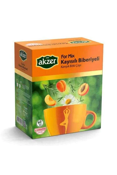 Akzer For Mix Biberiyeli Kayıslı Karışık Bitki Çayı 60lı 90gr