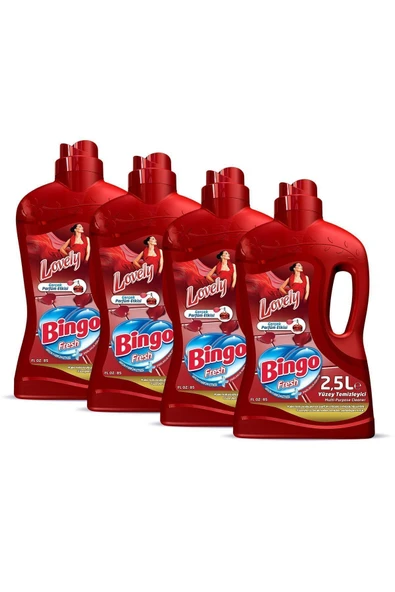 Fresh Yüzey Temizleyici 2,5 lt Lovely Ekonomi Paketi 4'lü - 2