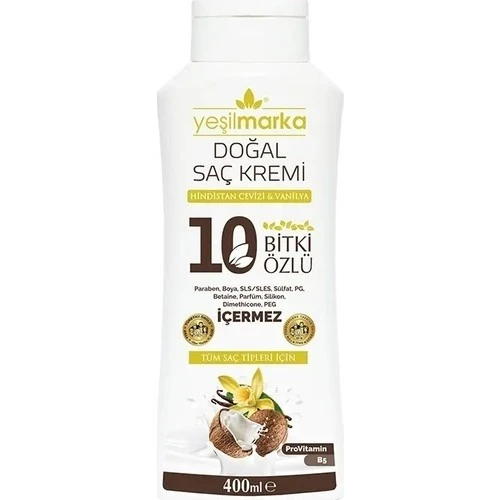 Doğal Dökülme Karşıtı Şaç Kremi Yeşilmarka 350Ml