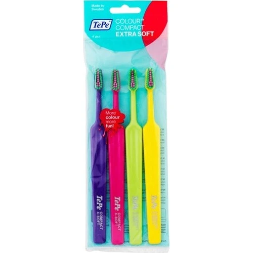 Tepe Günlük Kullanım Diş Fırçası Select Compact X-Soft 4'Lü T196
