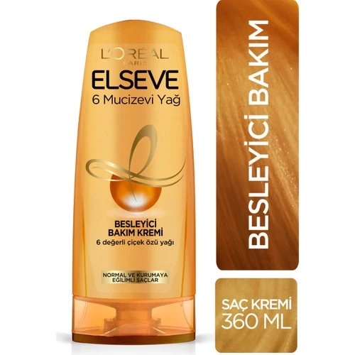 Elseve Saç Kremi 6 Mucizevi Yağ Besleyici 360Ml