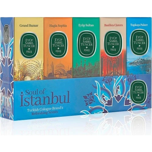 Eyüp Sabri 16 Ml Silindir Cam Şişe Kolonya 5 Li Set - Soul Of İstanbul