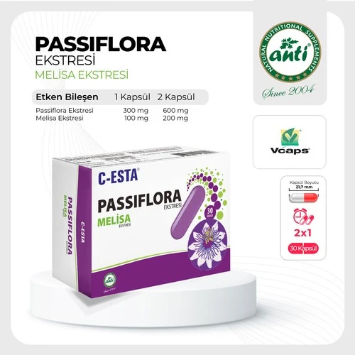 Passıflora C-Esta 30 Kapsul (Passıflora-Melısa)