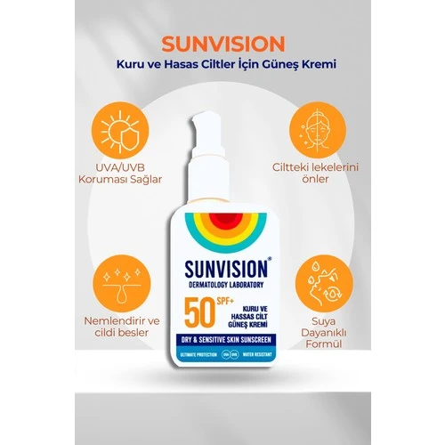 Sunvision Kuru Ve Hassas Cilt Güneş Kremi 50Ml