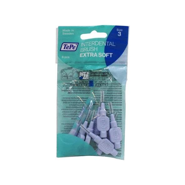 Tepe Extra Soft Arayüz Fırçası Mavi 0.6Mm 8'Li T113