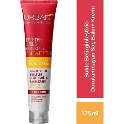 Urban Curl Hibiscus Water & Shea Butter Durulanmayan 7/24 Saç Bakım Kremi 175Ml