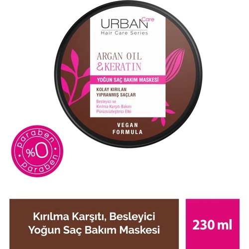 Urban Care Argan & Oil Keratin Yoğun Saç Bakım Maskesi 230Ml