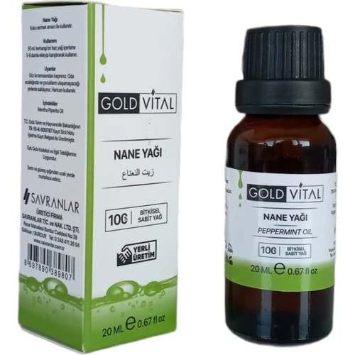 Gold Vital Nane Yağı 20Cc