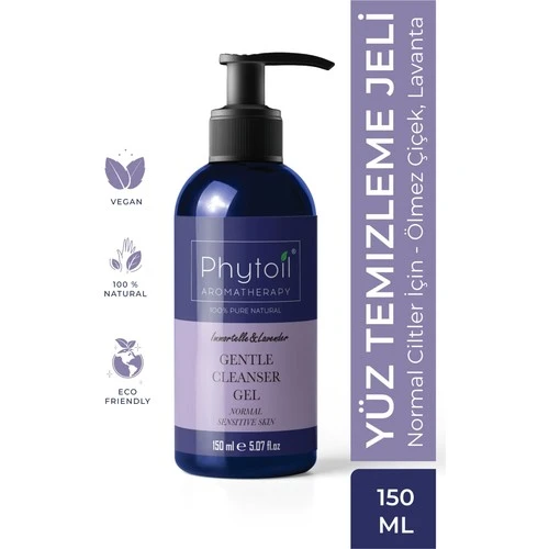 Phytoil Normal Ciltler İçin Yüz Temizleme Jeli Gentle Cleanser Gel Ölmez Çiçek Lavanta 150 Ml