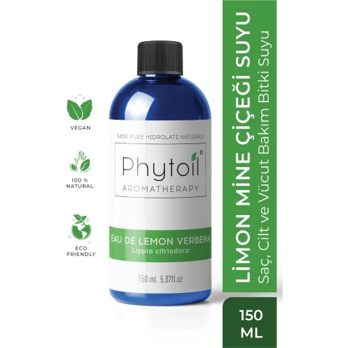 Phytoil Eau De Lemon Verbena Mine Çiçeği Suyu Saç Cilt Ve Vücut Bakım Bitki Suyu 150 Ml