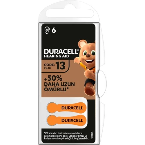Duracell İşitme Cihazı Pilli No:13