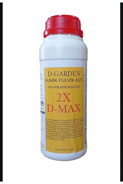 1 Litre D-GARDEN D-MAX 2X Çift Etkili Hümik Asit 100 litre suyla karıştırınız ürün görseli 1