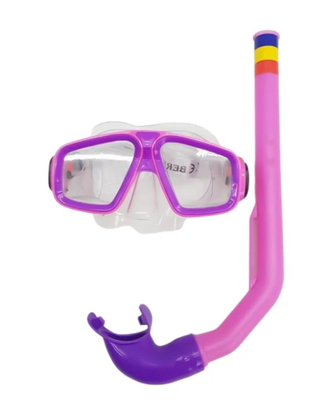 Bermuda Dalış Maskesi ve Şnorkel Seti Pembe SP4449 - 2