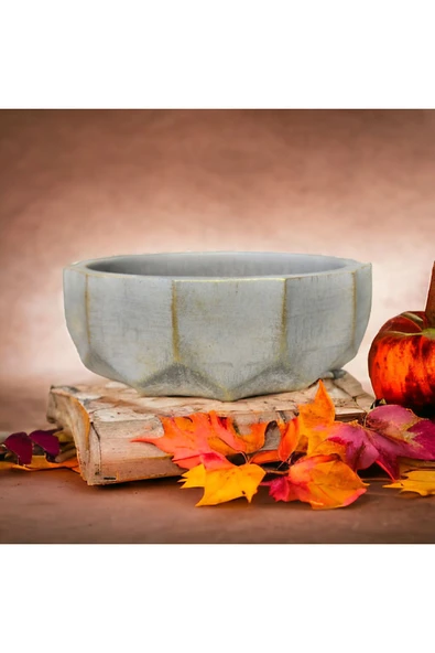 Geometrik Aranjman Saksısı Mermer Tozu Destekli 20-25 cm suya dayanıklı - Resim 2