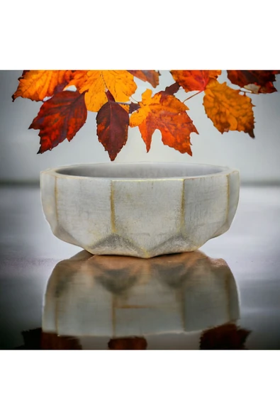 Geometrik Aranjman Saksısı Mermer Tozu Destekli 20-25 cm suya dayanıklı - Resim 3