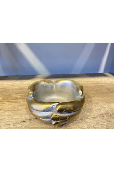 Kobal Avuç Saksı , Kase - Büyük Boy - Gümüş-