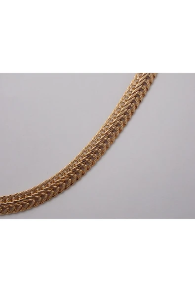 Balık Sırtı Gold Zincir Kolye - 3