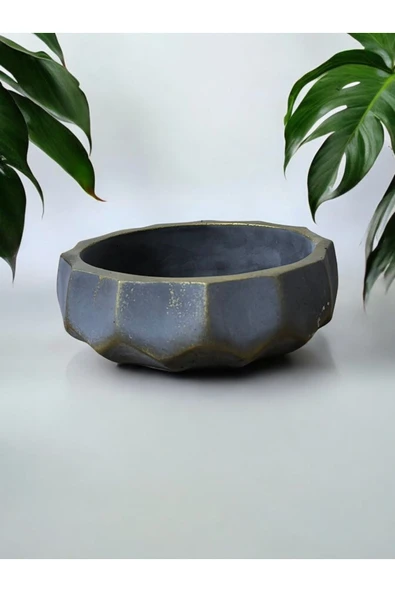 Brezilya Dizayn Taş Bonsai Aranjman ve Orkide Saksısı 01a - Resim 3