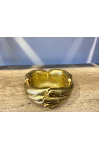 Avuç Saksı , Kase - Büyük Boy - Gold