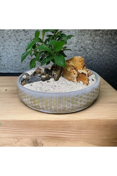 Hediyelik Bonsai Granit Çakıl Aranjmano - Resim 4