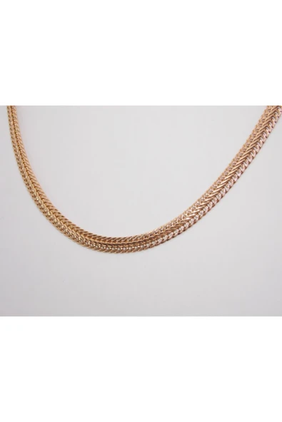 Balık Sırtı Gold Zincir Kolye - 2