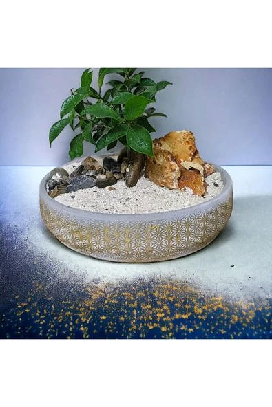 Hediyelik Bonsai Granit Çakıl Aranjmano - Resim 5