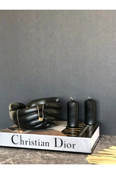 Dekoratif El Kase, Siyah Kase, Dekoratif Siyah Saksı, Dekoratif El / Avuç Figürlü Organizer - 2