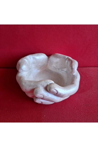 Dekoratif Büyük El Avuç içi çok amaçlı kase - saksı - 2