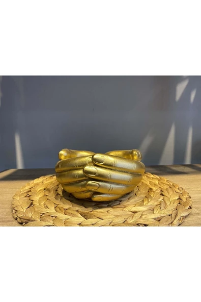Avuç Saksı , Kase - Büyük Boy - Gold - 2