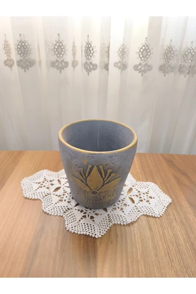 Gold eskitme beton orkide saksısı