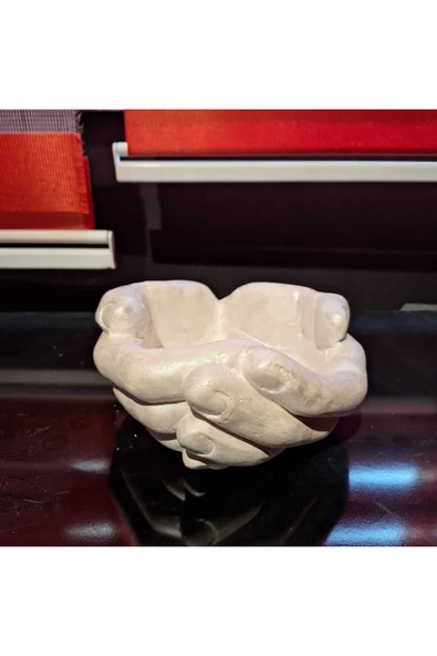 Dekoratif Büyük El Avuç içi çok amaçlı kase - saksı - 3